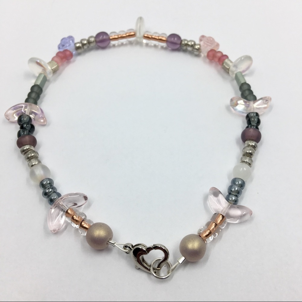 Handmade glass anklet